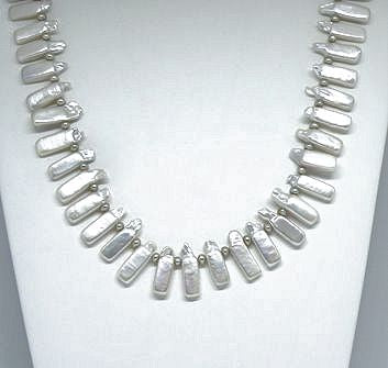 Champagne Stick Pearl Necklace