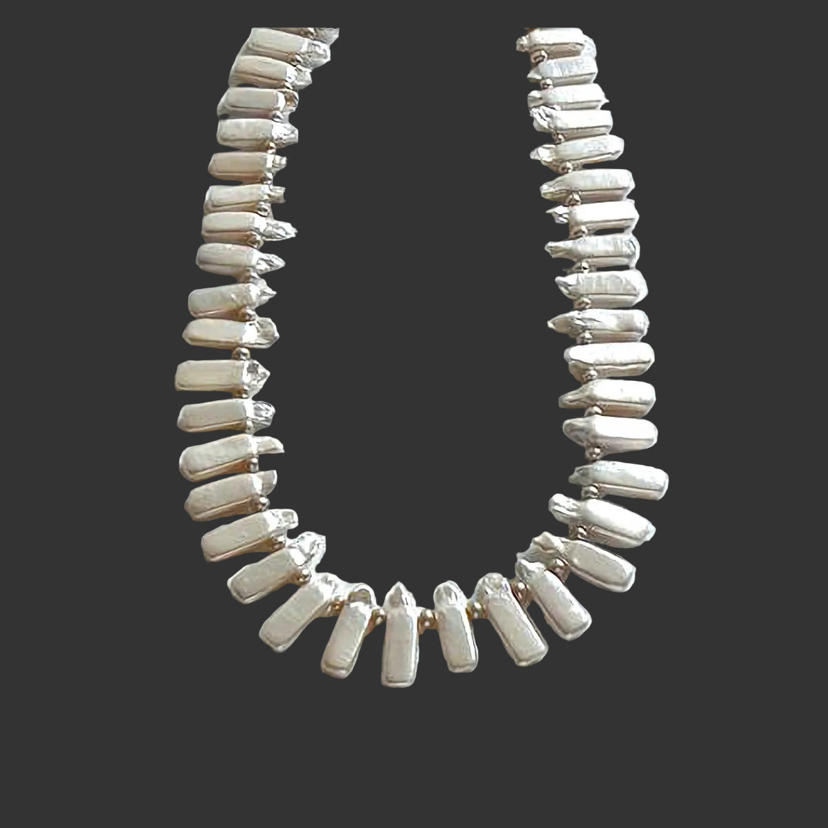 Champagne Stick Pearl Necklace
