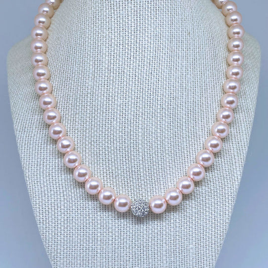 Celestial Pink Pearl Necklace