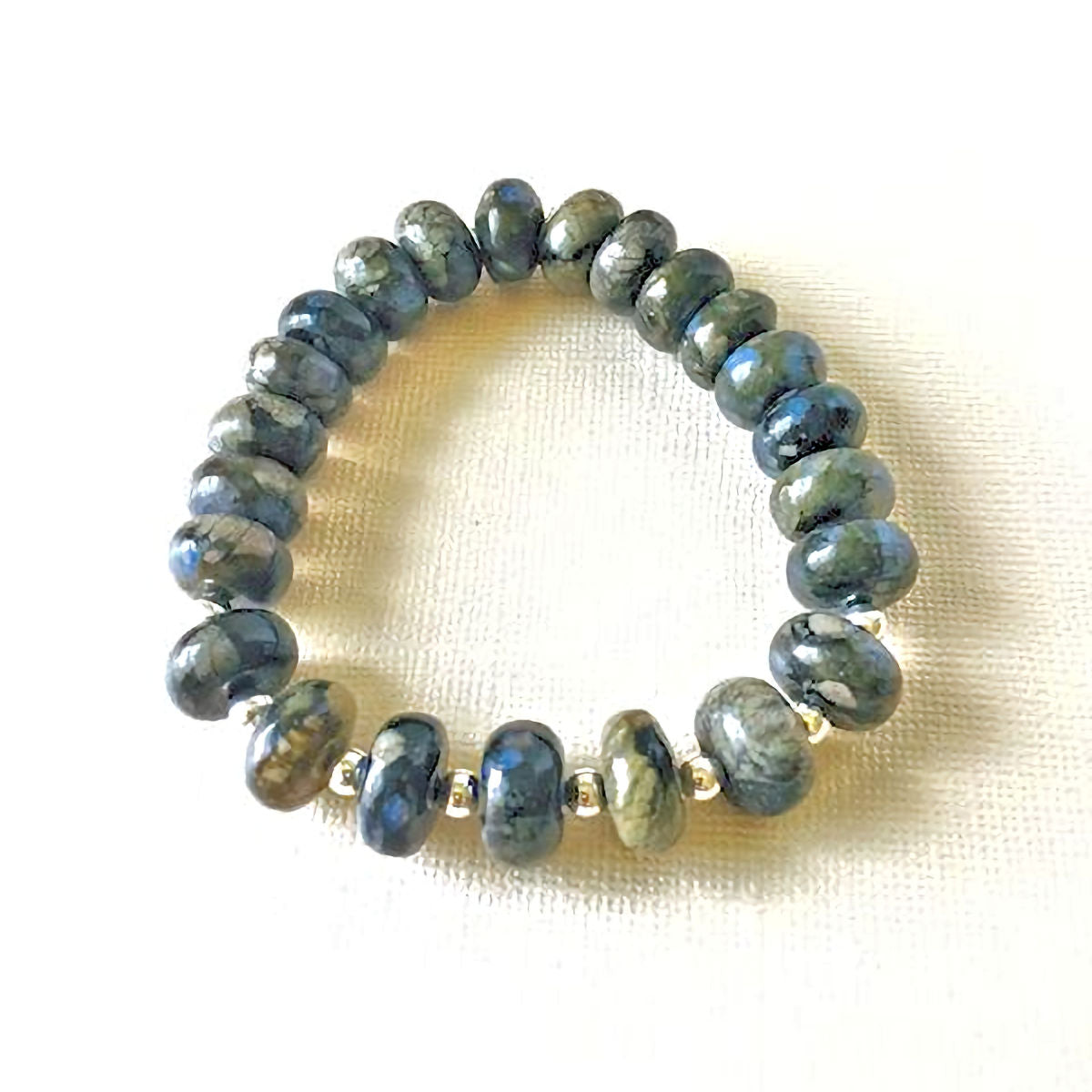 Que Sera Stone Rondelle Stretch Bracelet