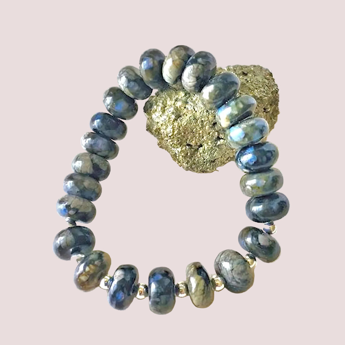 Que Sera Stone Rondelle Stretch Bracelet