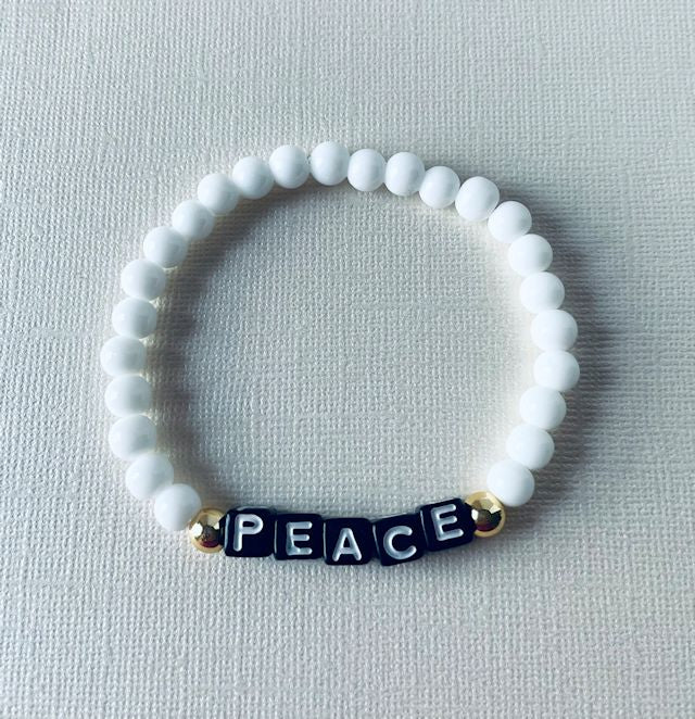 Tranquil Harmony: The 'PEACE' Bracelet