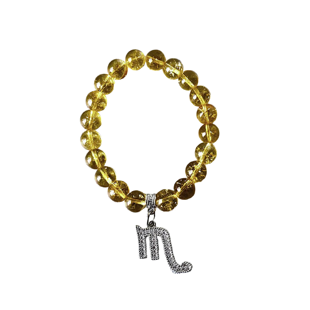 Citrine Stretch Bracelet with Scorpio Charm