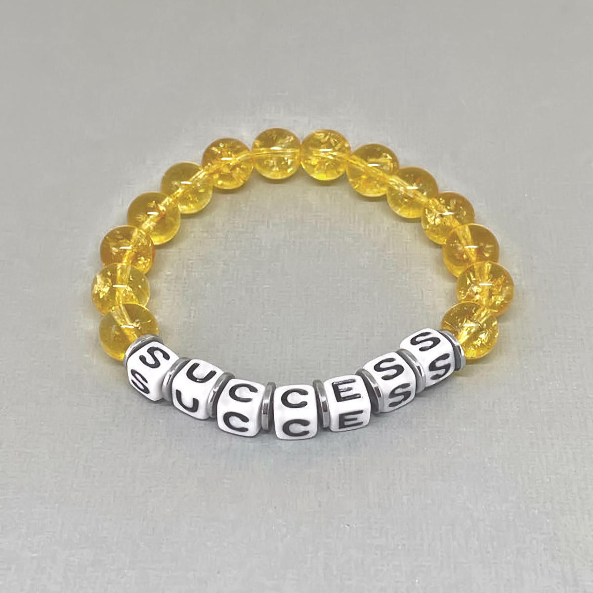 Citrine Inspirational Word Stretch Bracelet