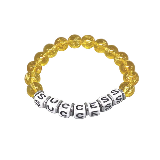 Citrine Inspirational Word Stretch Bracelet