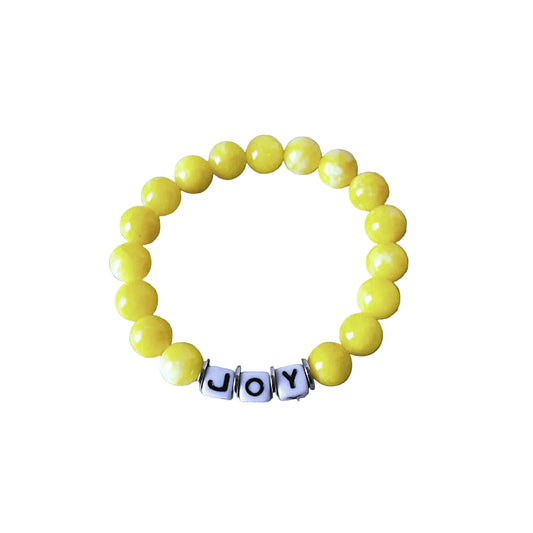 10mm Yellow Jade Inspiration Joy Stretch Bracelet
