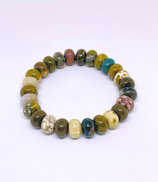 Rondelle Jasper Stretch Bracelet