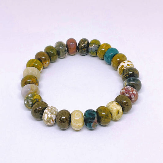 Rondelle Jasper Stretch Bracelet