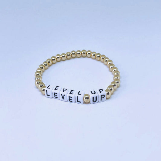 "Level Up" Gold Hematite Bracelet