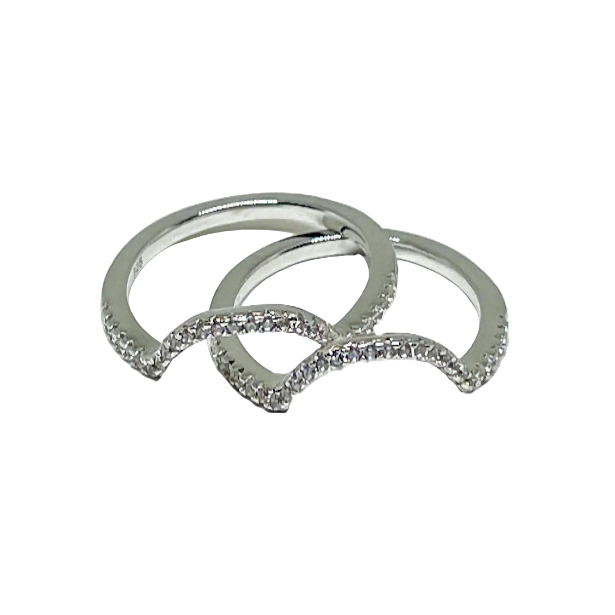 Stackable Ring Set with CZ Stones