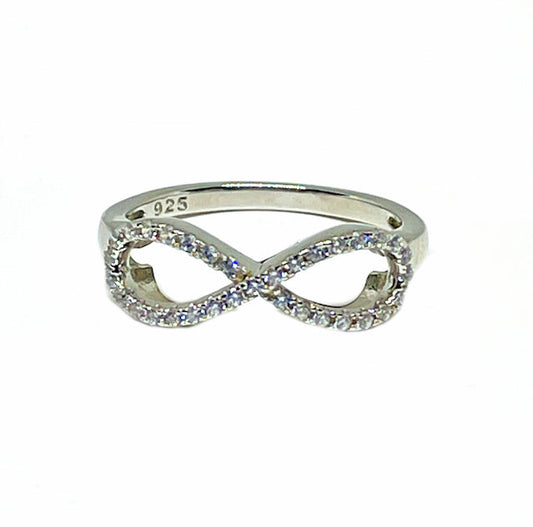 Sterling Silver Infinity CZ Ring