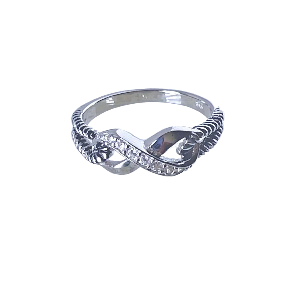 Sterling Silver Textured Infinity Ring