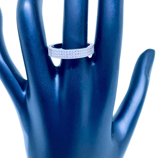 Sterling Silver Half Eternity Band Ring