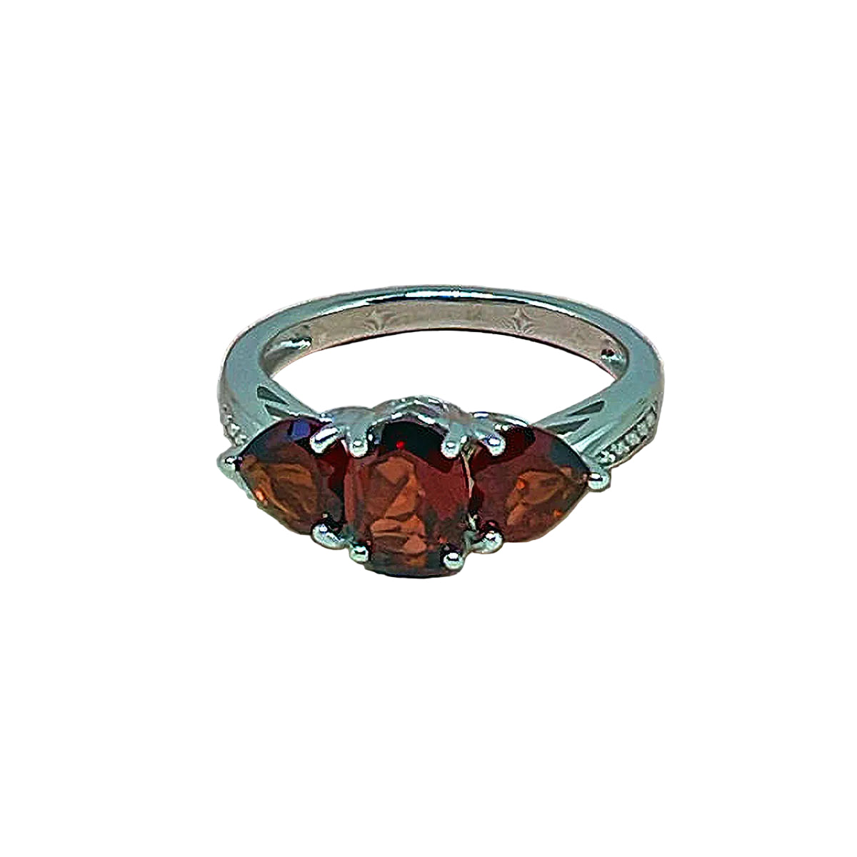 Garnet Sterling Silver Ring
