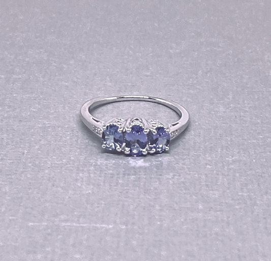 Oval Tanzanite Sterling Silver Ring