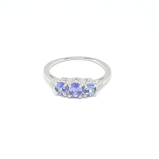 Oval Tanzanite Sterling Silver Ring