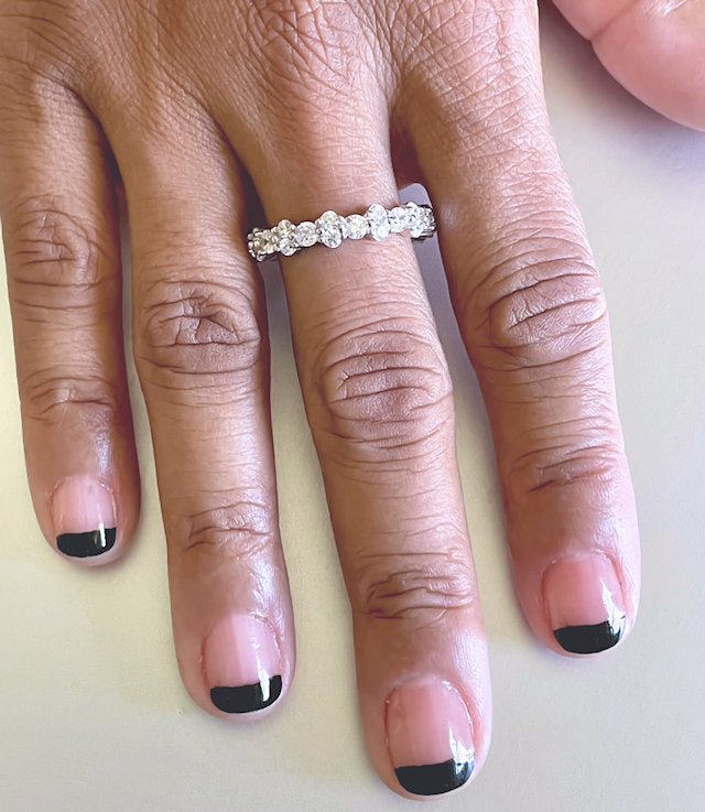 Sterling Silver Eternity Cluster Ring