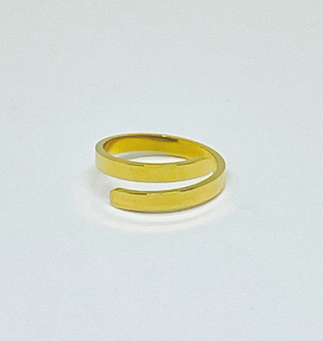 Gold Stainless Steel Wrap Ring