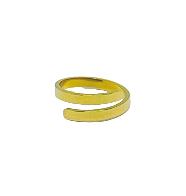 Gold Stainless Steel Wrap Ring