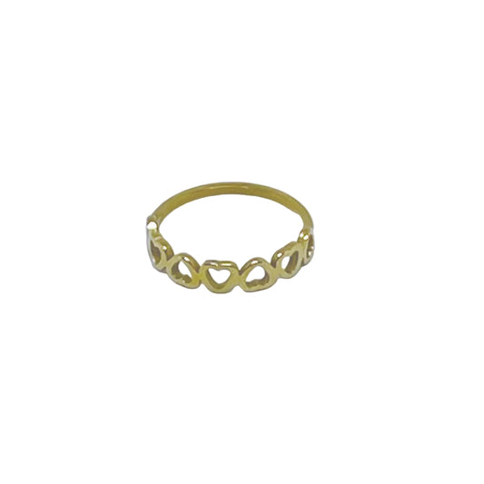 Gold Stainless Steel Heart Ring