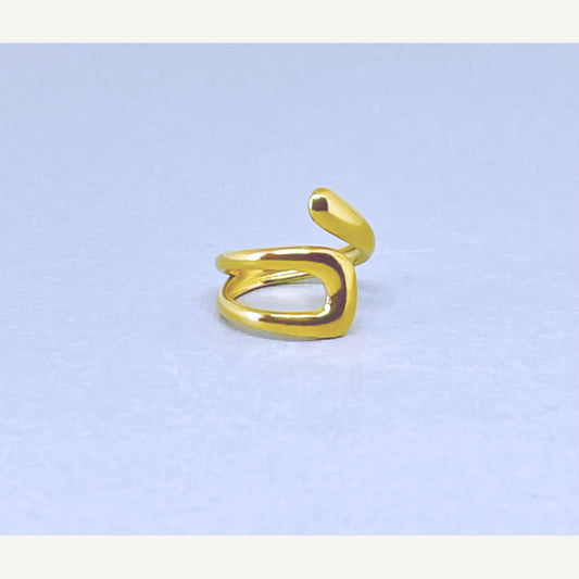 Twisted Cuff Stainless Steel Ring