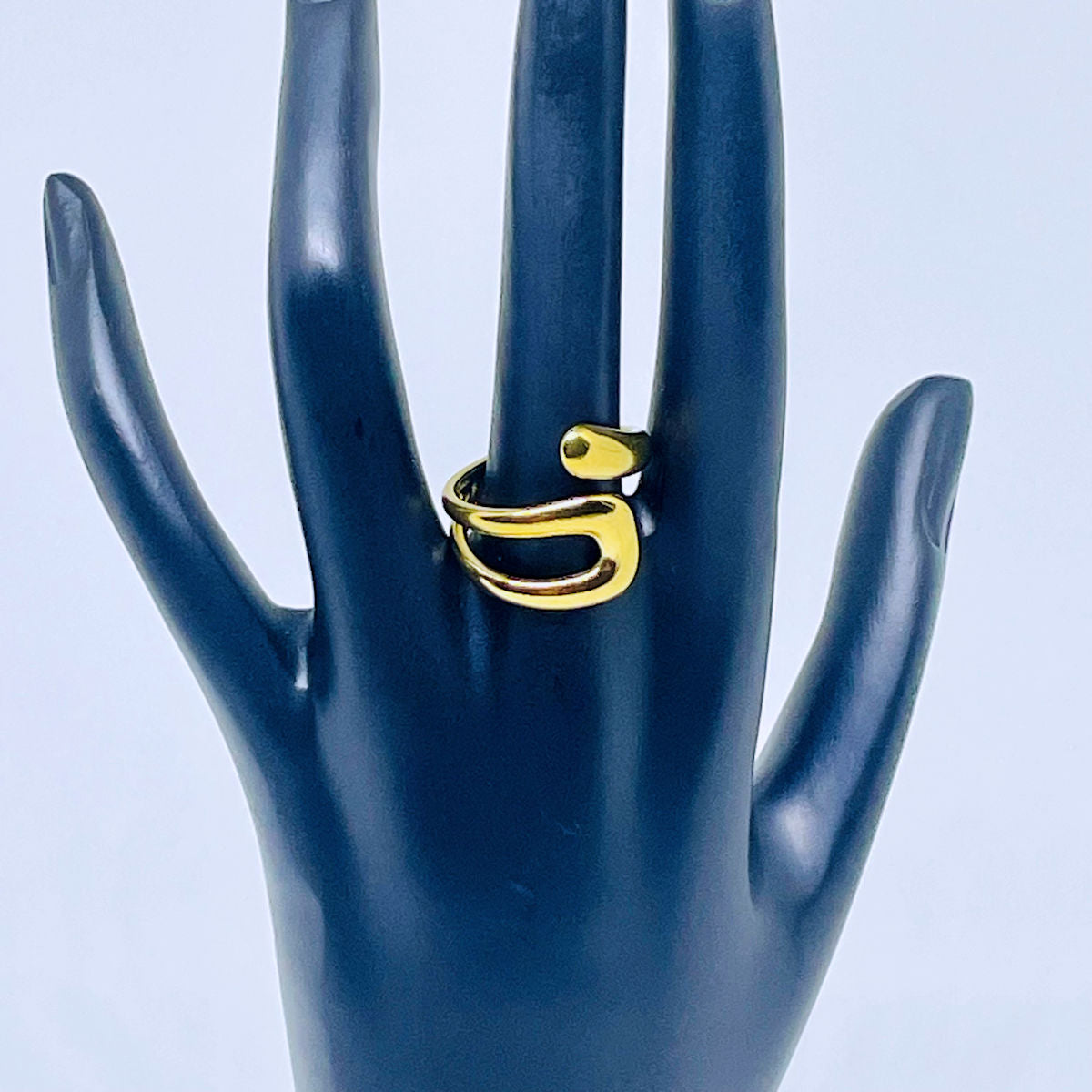 Twisted Cuff Stainless Steel Ring